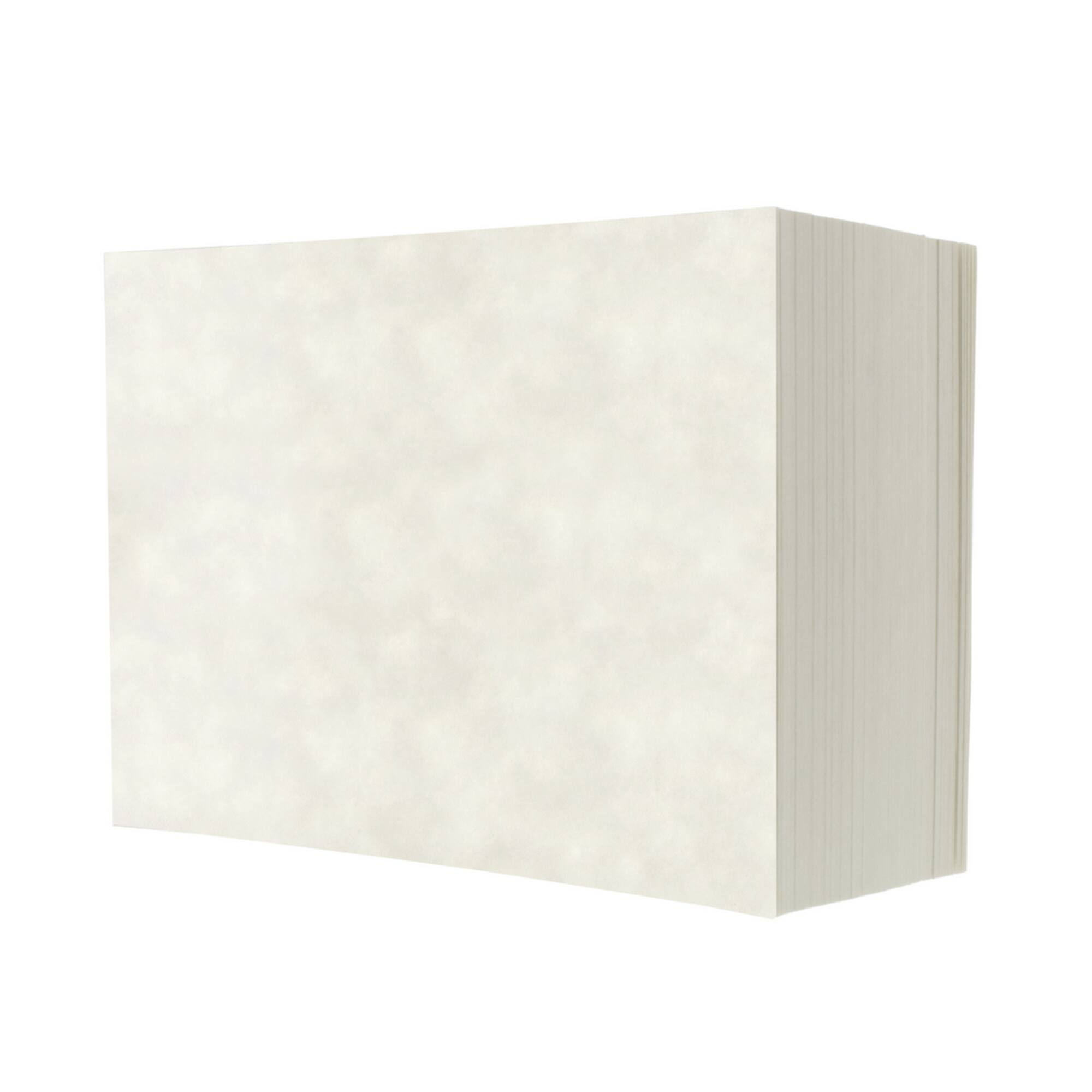 JAM Paper 5" x 7" White Parchment Flat Note Cards, 250ct.